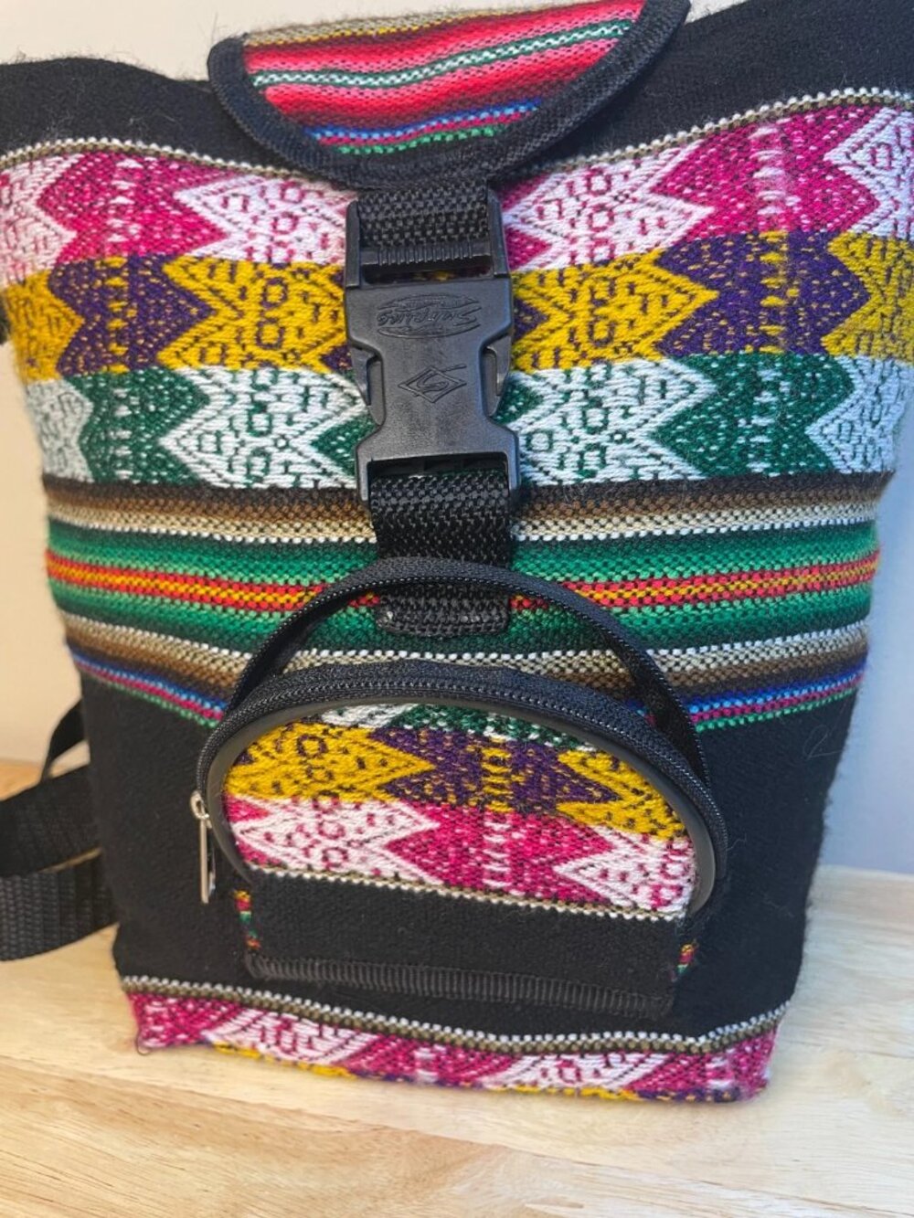 Boho Tribal Print Small Backpack / Crossbody Bag - Picture 6 of 7